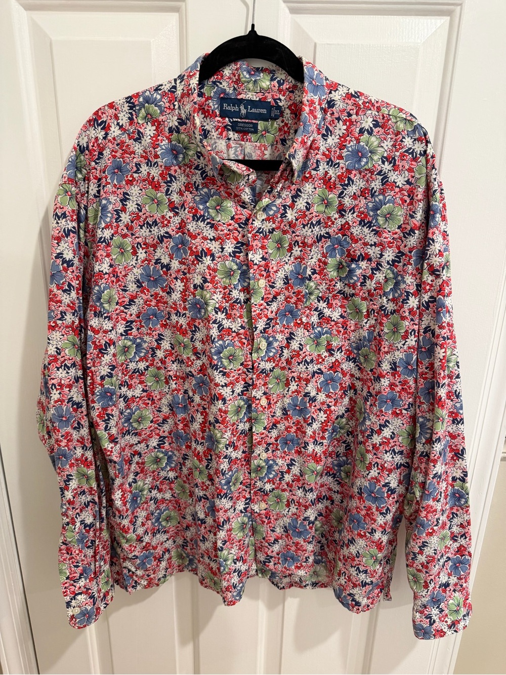 Ralph Lauren Men’s Floral Button-Down Shirt - Red, Blue, Green